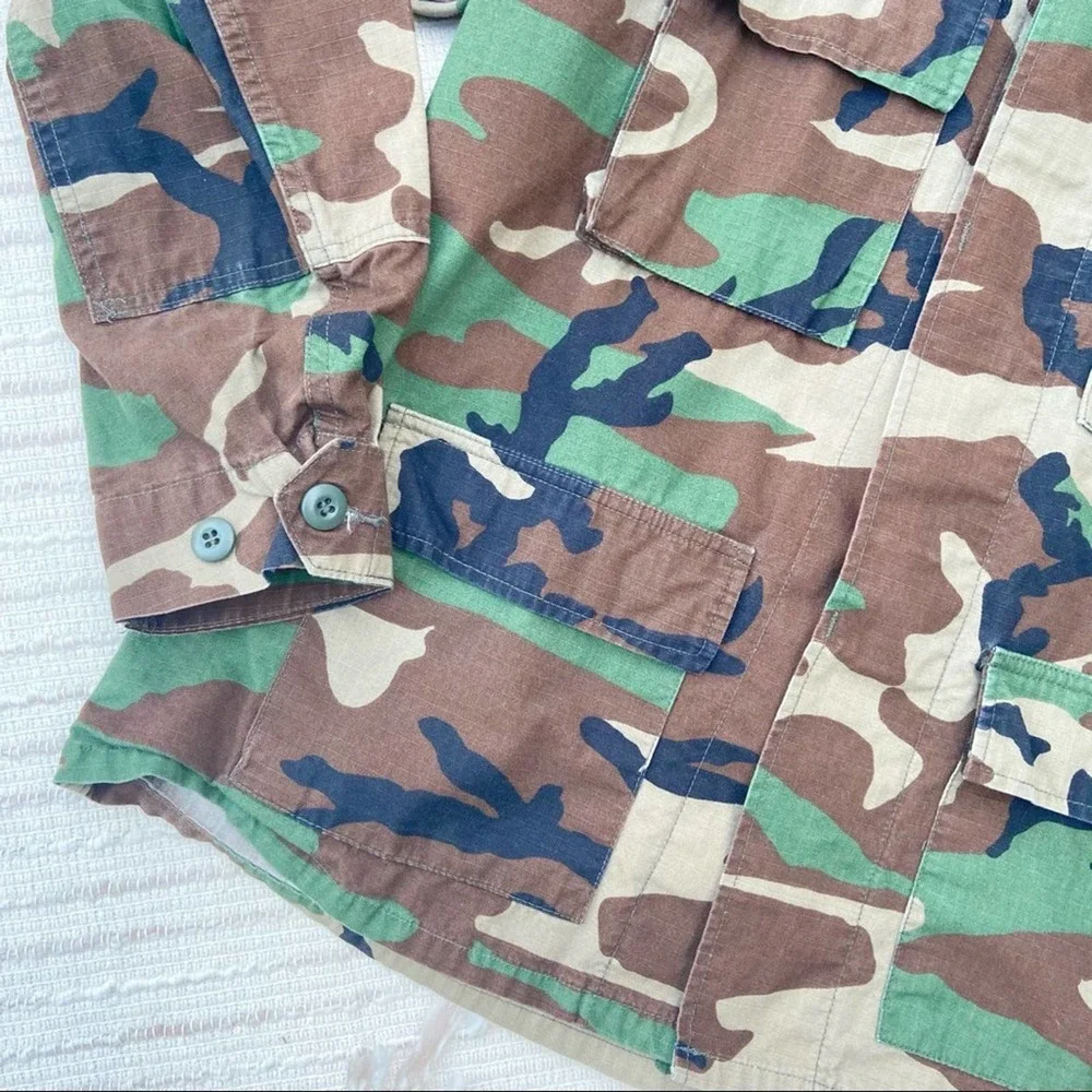 Propper Woodland Camo Military Field Jacket - Green/Brown/Black